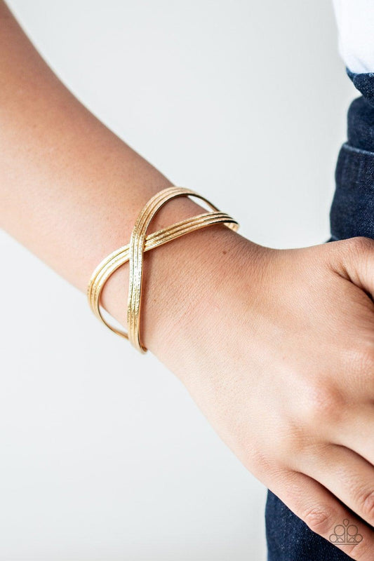 Paparazzi Accessories-Infinitely Iridescent - Gold Bracelet