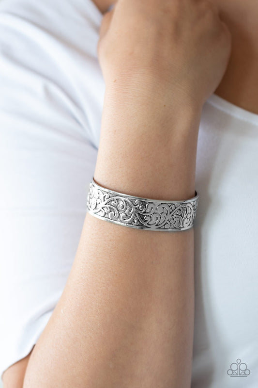 Read The VINE Print Silver Bracelet - Jewelry by Bretta
