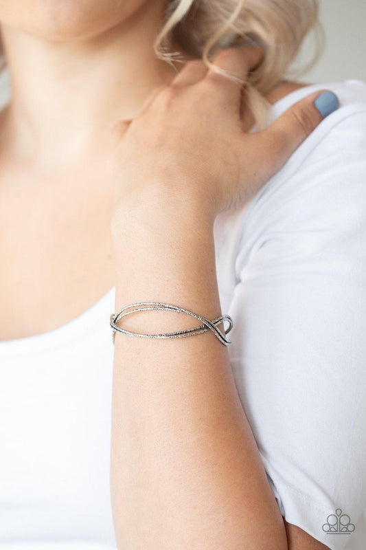 Paparazzi Accessories-Bending Over Backwards - Silver Bracelet