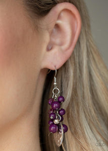 Paparazzi Accessories-Fruity Finesse - Purple Earrings