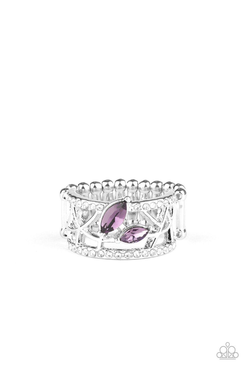 Paparazzi Accessories-Tilted Twinkle - Purple Ring