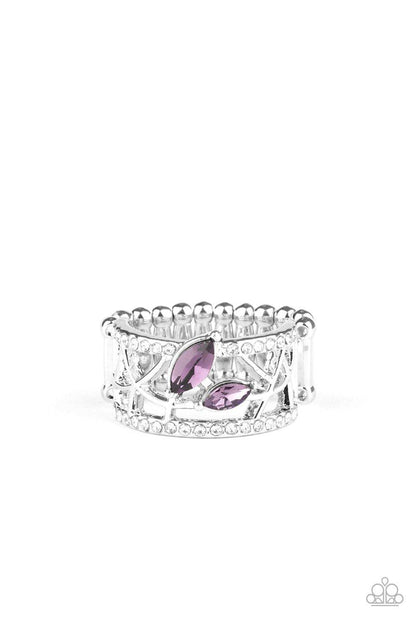 Paparazzi Accessories-Tilted Twinkle - Purple Ring