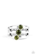 Paparazzi Accessories-Triple The Twinkle - Green Ring
