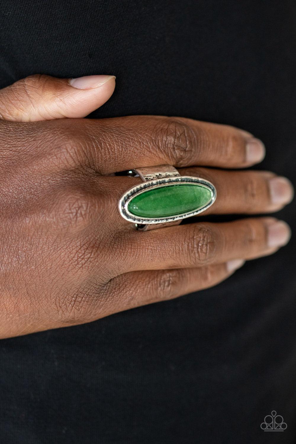 Paparazzi Accessories-Stone Mystic - Green Ring