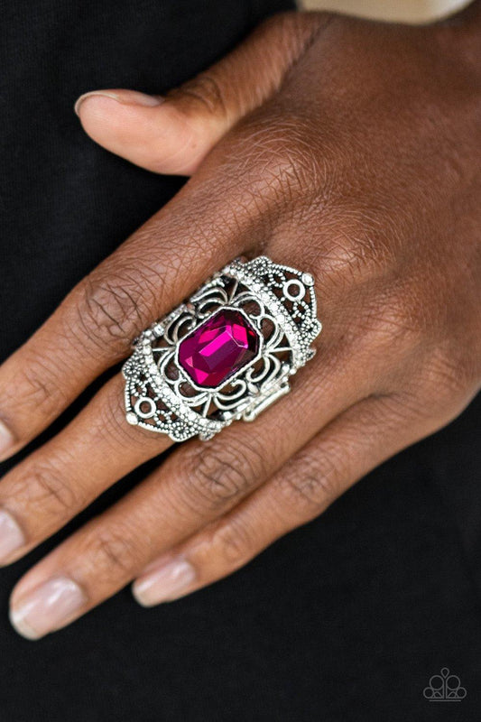  Paparazzi Accessories-Undefinable Dazzle - Pink Ring