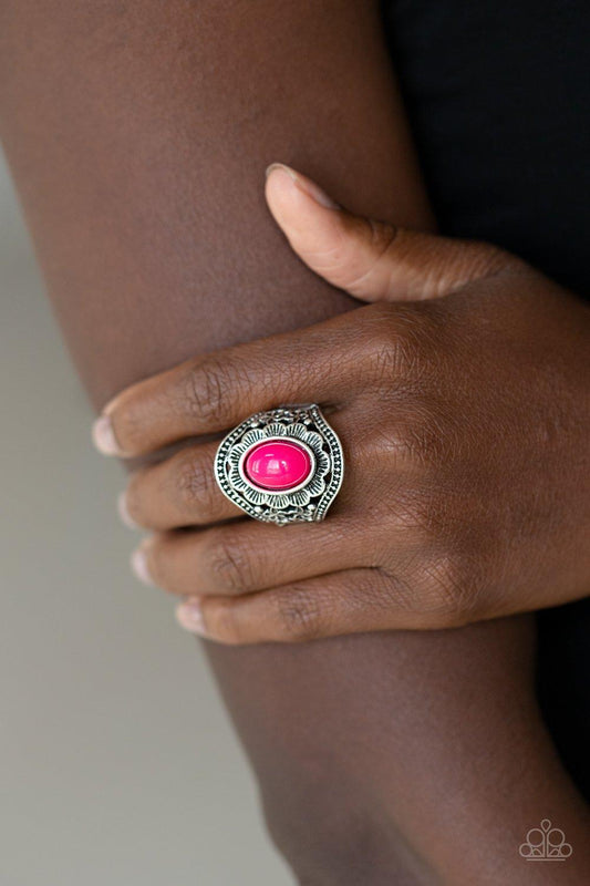 Paparazzi Accessories-Garden Tranquility - Pink Ring