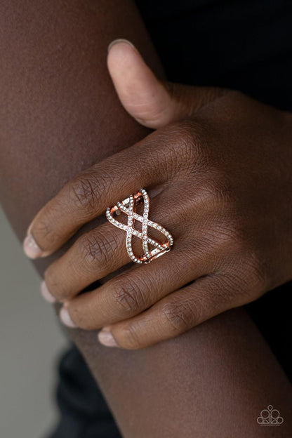 Paparazzi Accessories-Cross Action Couture - Copper Ring