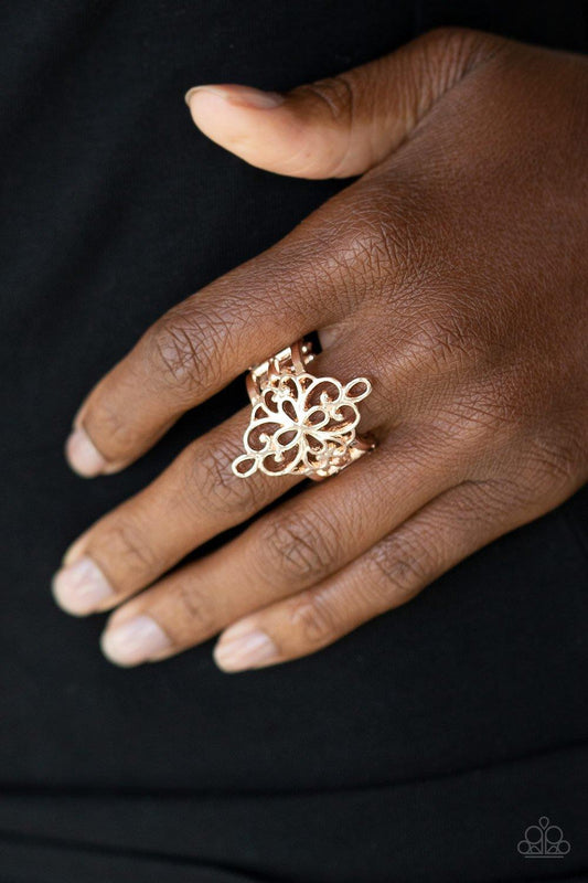 Paparazzi Accessories-Walk The VINE - Rose Gold Ring