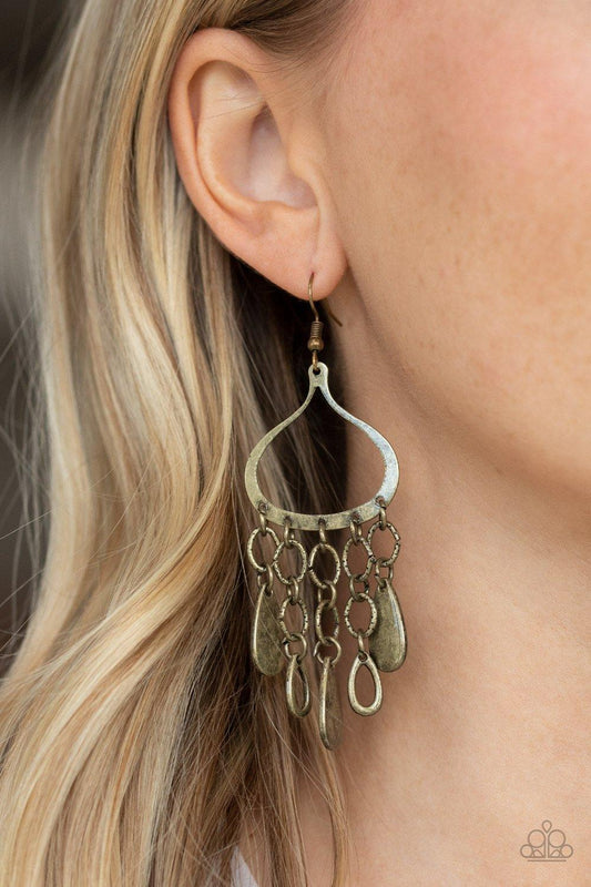 Lure Away Brass Earrings - Jewelry by Bretta