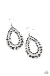 Paparazzi Accessories-Glacial Glaze - Silver Earrings