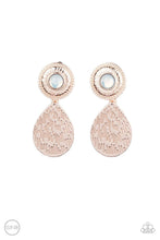 Paparazzi Accessories-Emblazoned Edge - Rose Gold Clip On Earring