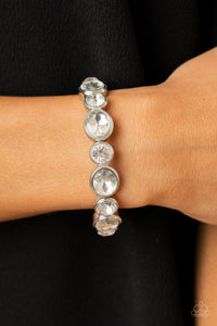 Paparazzi Accessories-Still GLOWING Strong - White Bracelet