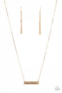 Paparazzi Accessories-Land Of The Free - Gold Necklace