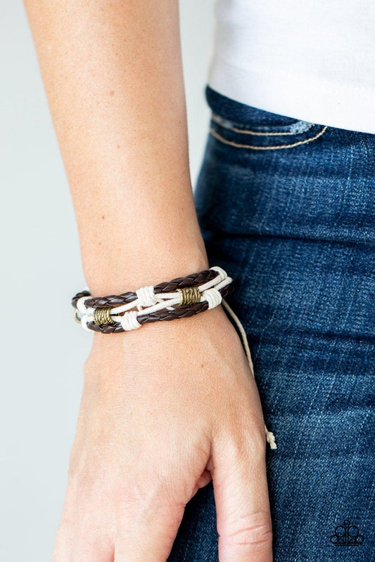 Paparazzi Accessories-Really Rugged - Brown Bracelet