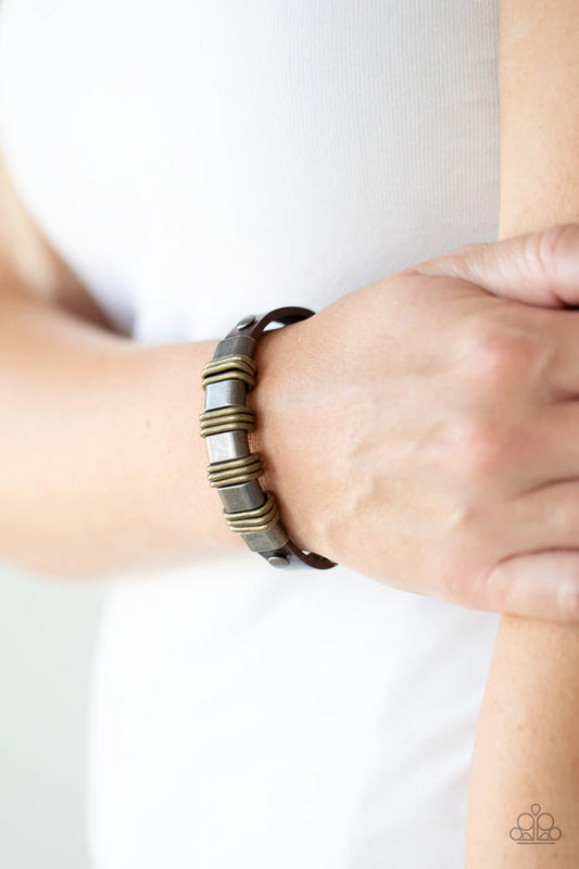 Rural Explorer Brown Bracelet - Jewelry by Bretta