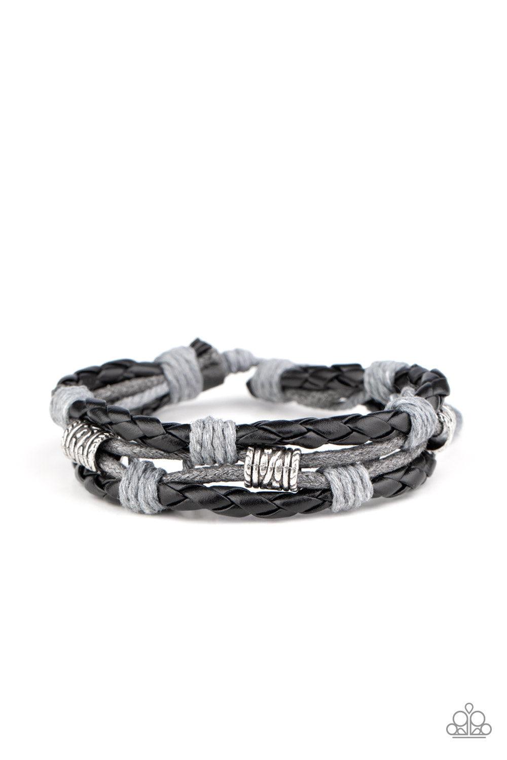 Paparazzi Accessories-Really Rugged - Black Urban Bracelet