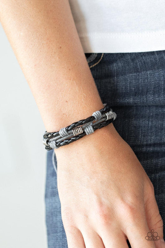 Paparazzi Accessories-Really Rugged - Black Urban Bracelet