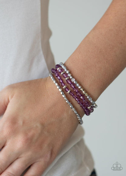 Paparazzi Accessories-Crystal Crush - Purple Bracelets