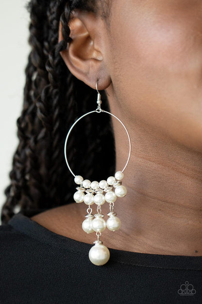 Working The Room White Earrings - Jewelry by Bretta