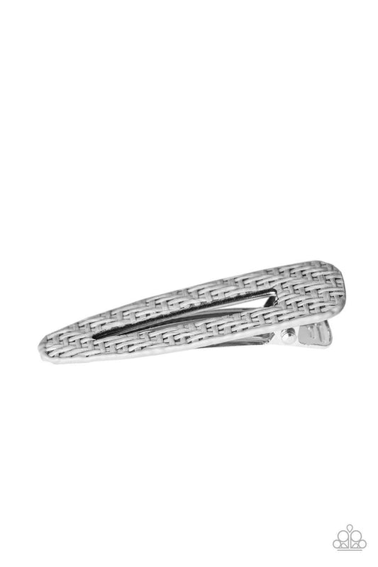 Paparazzi Accessories-Do You HAIR What I HAIR? - Silver Hair Clips