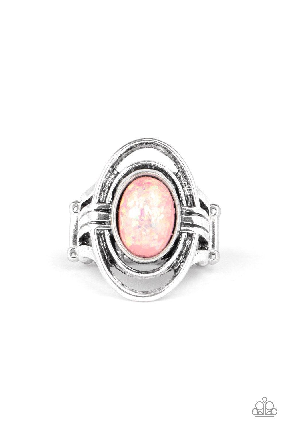 Paparazzi Accessories-Peacefully Pristine - Pink Ring