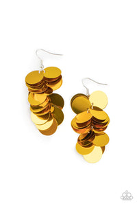 Now You SEQUIN It Gold Earrings- Jewelry By Bretta - Jewelry by Bretta