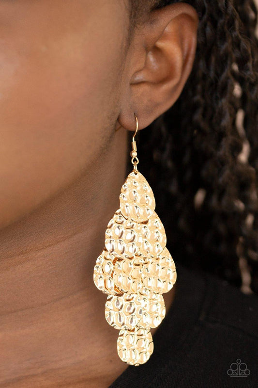 Paparazzi Accessories-Instant Incandescence - Gold Earrings