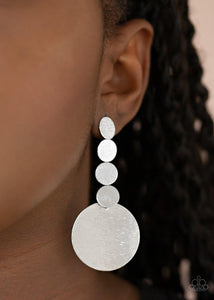 Iconic Impression Silver Earrings - Jewelry by Bretta