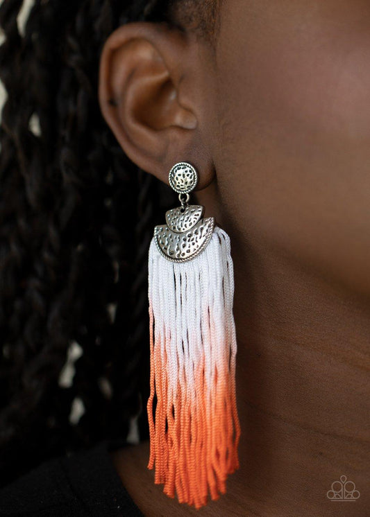 DIP It Up Orange Earrings - Jewelry by Bretta