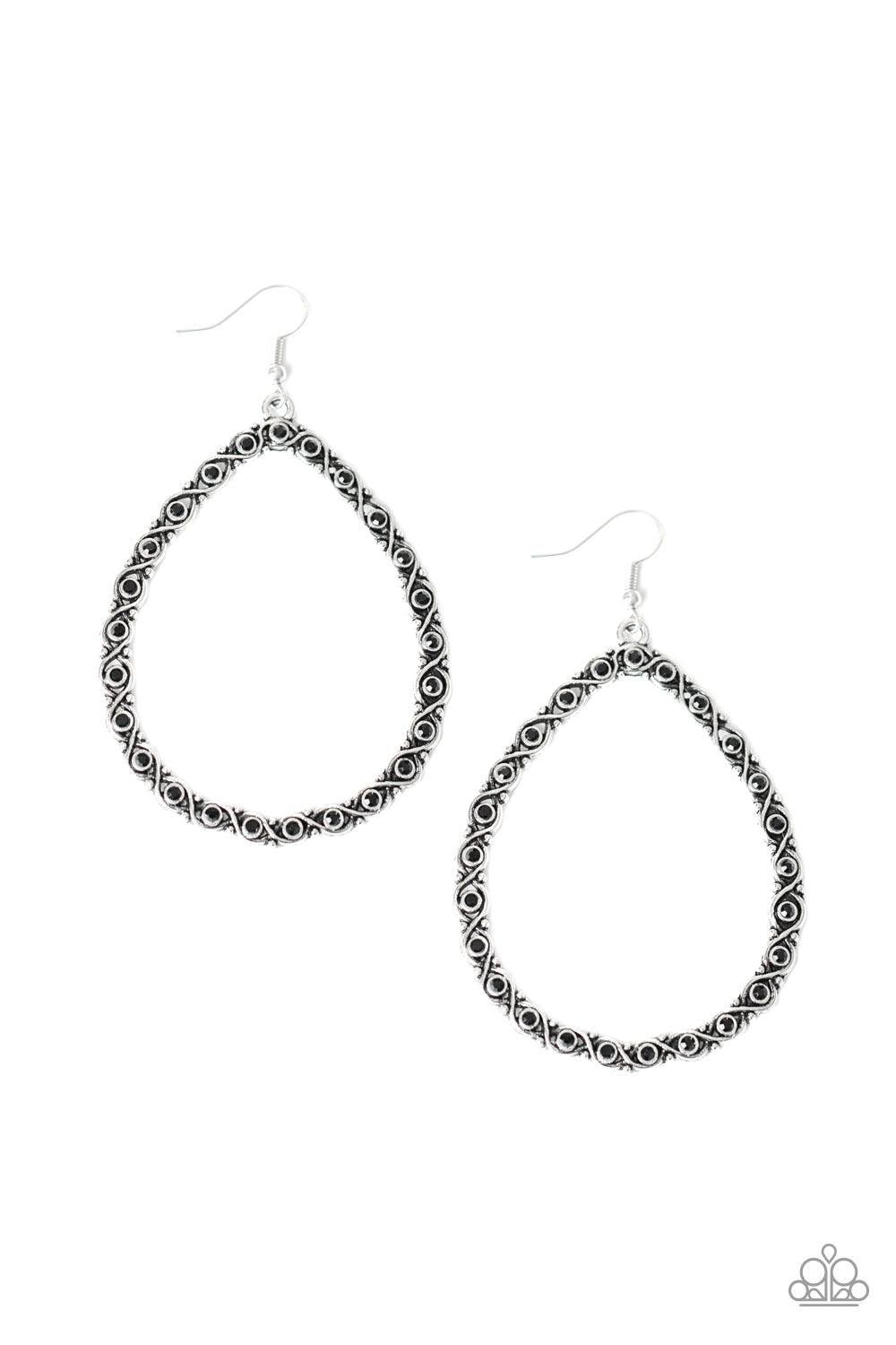 Paparazzi Accessories-Galaxy Gardens - Black Earrings