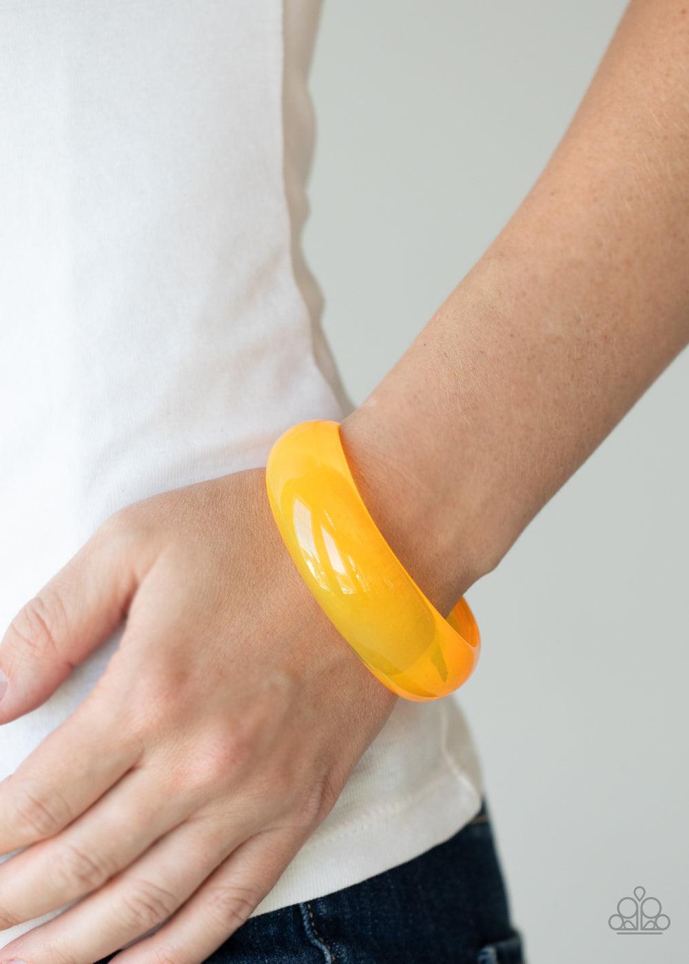 Paparazzi Accessories-Major Material Girl - Orange Bracelet