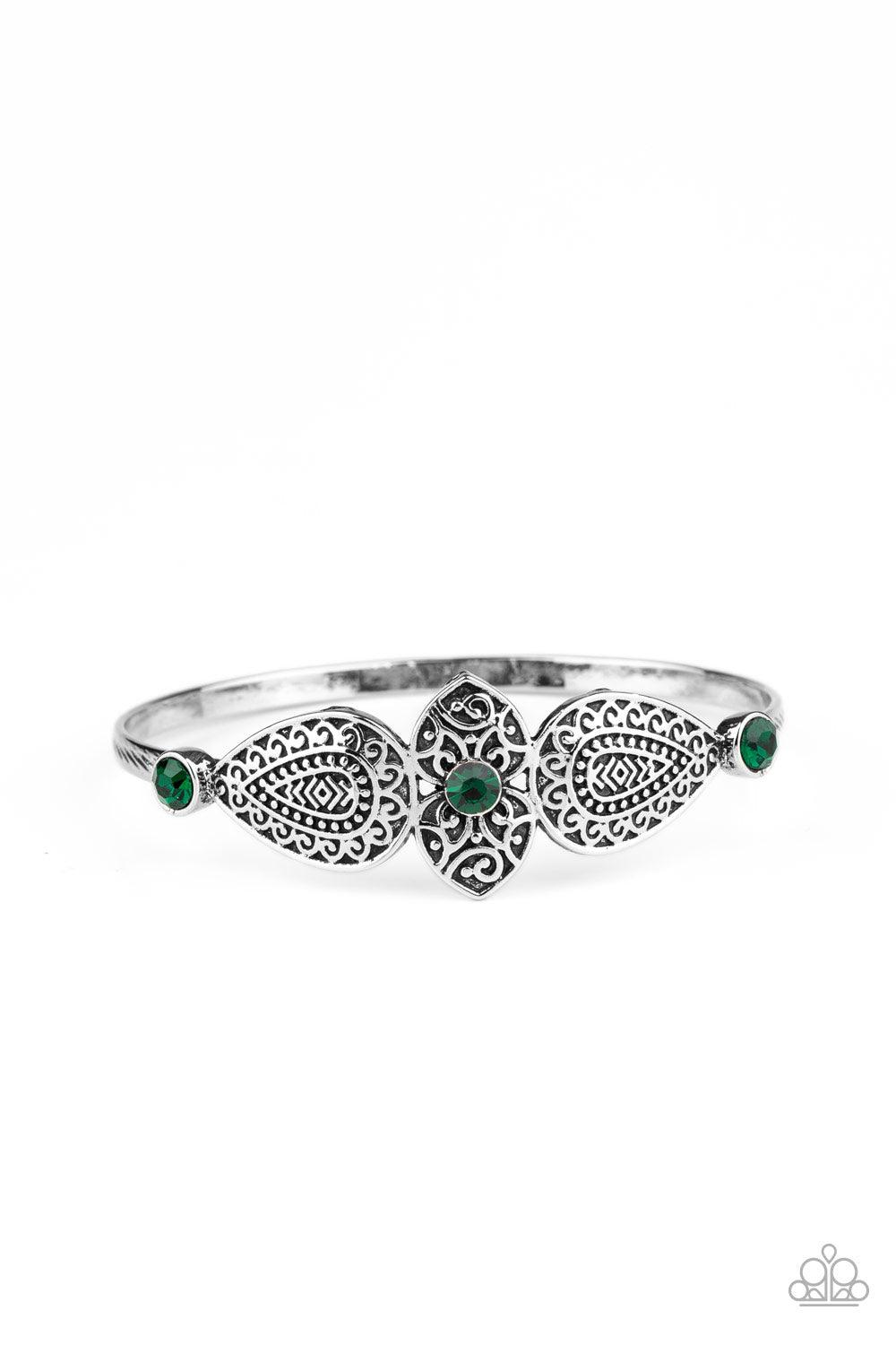 Paparazzi Accessories-Flourishing Fashion - Green Bracelet