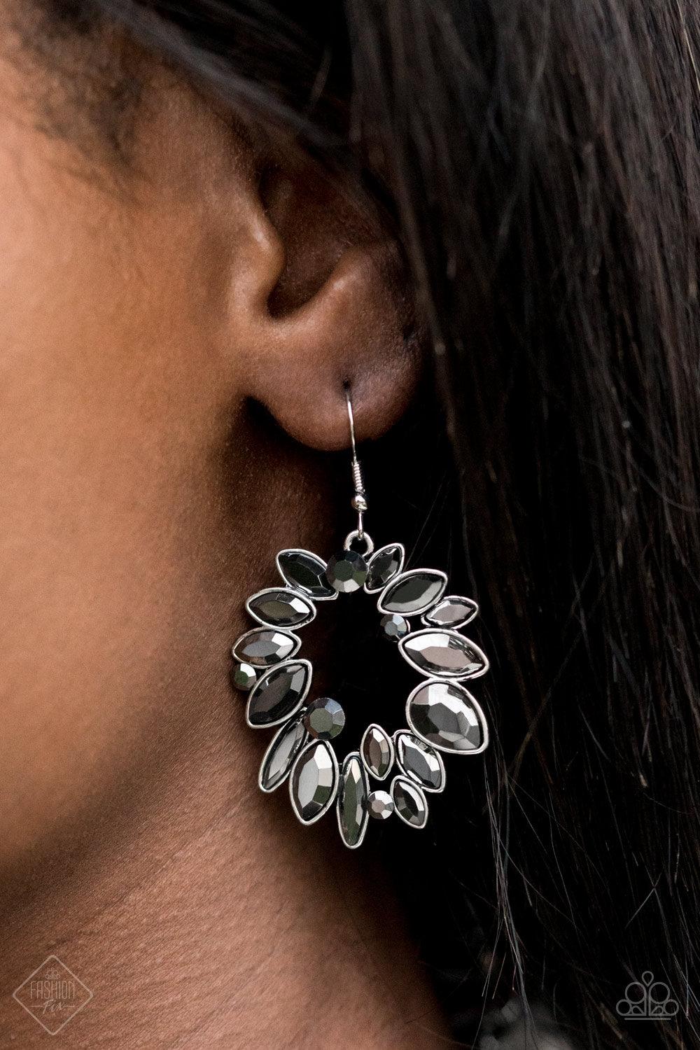 Paparazzi Accessories-Try as I DYNAMITE - Silver Earrings