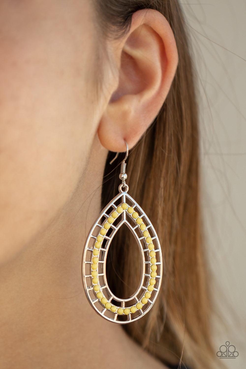  Fruity Fiesta Yellow Earrings - Jewelry by Bretta