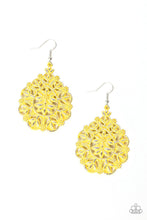 Paparazzi Accessories-Floral Affair - Yellow Earrings