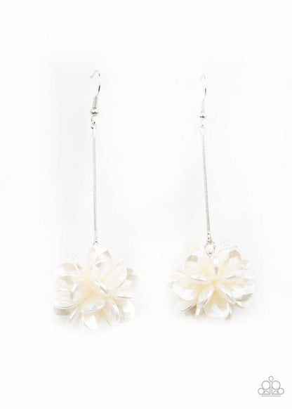 Paparazzi Accessories-Swing Big - White Earrings