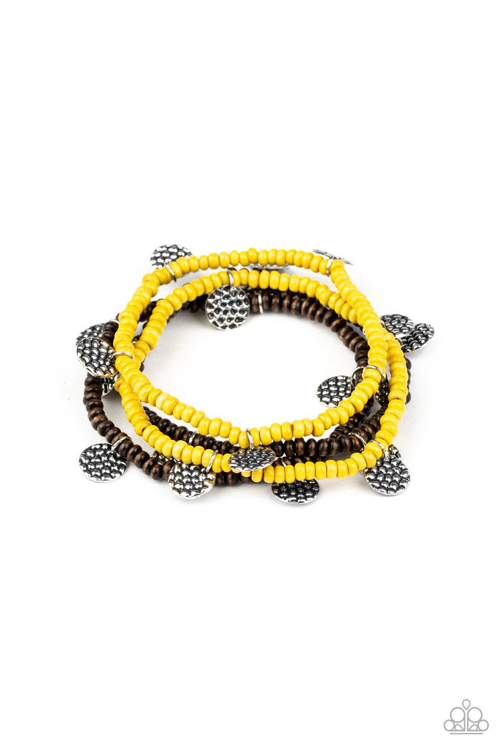 WOODnt Count It Yellow Bracelets - Jewelry by Bretta