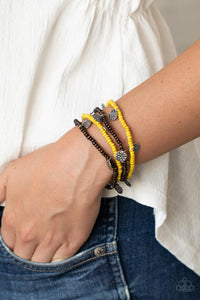 WOODnt Count It Yellow Bracelets - Jewelry by Bretta