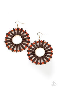 Solar Flare Orange Earrings - Jewelry by Bretta