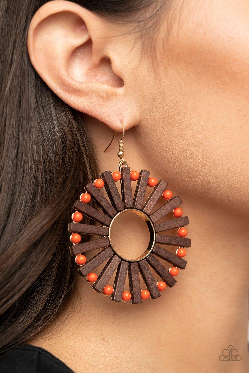 Solar Flare Orange Earrings - Jewelry by Bretta