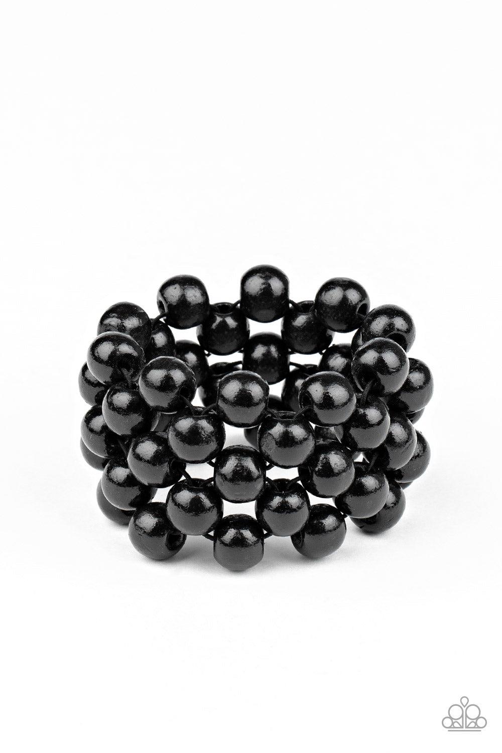 Paparazzi Accessories-Tiki Tropicana - Black Bracelet