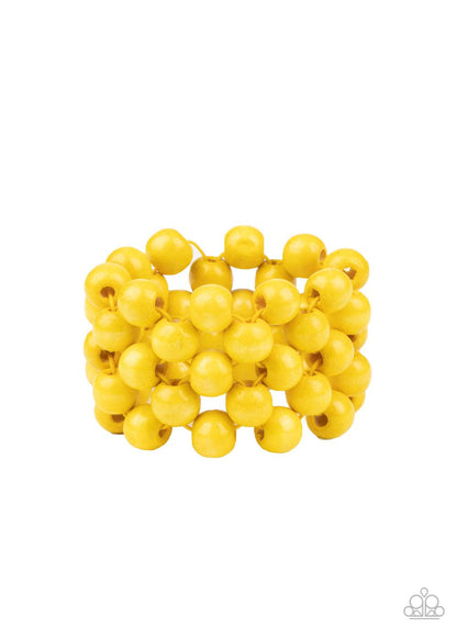 Tiki Tropicana - Yellow Bracelet - Jewelry by Bretta