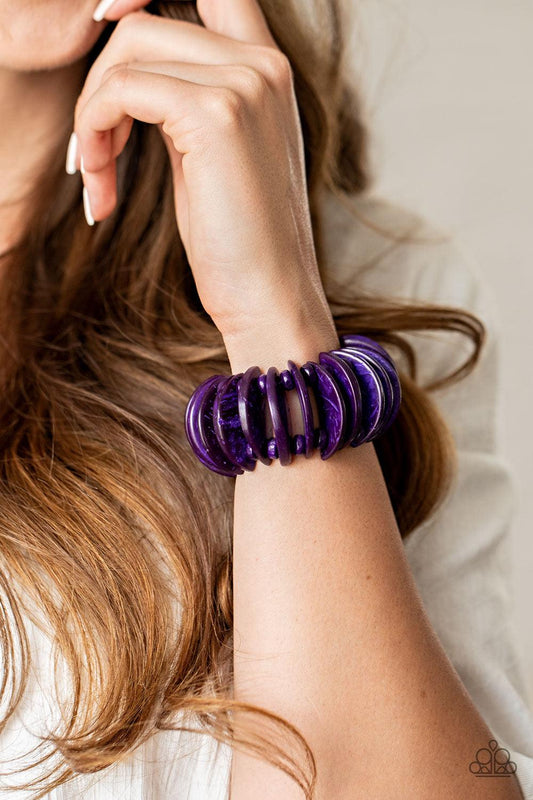 Paparazzi Accessories-Tropical Tiki Bar - Purple Bracelets
