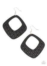 Paparazzi Accessories-WOOD You Rather - Black Earrings