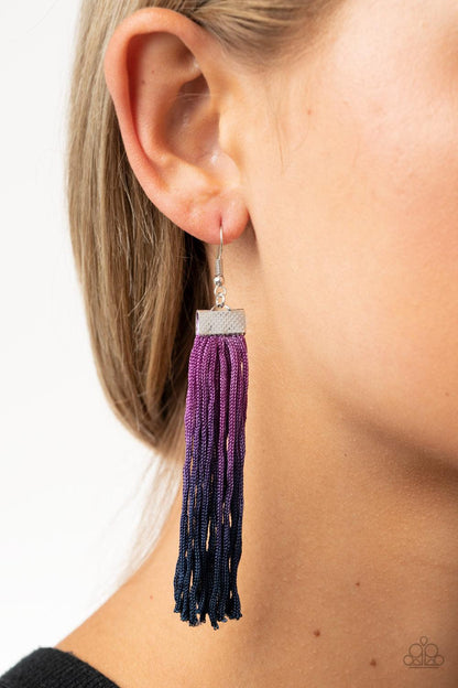 Paparazzi Accessories-Dual Immersion - Purple Earrings