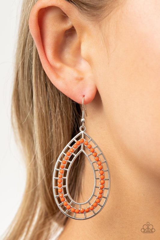 Paparazzi Accessories-Fruity Fiesta - Orange Earrings