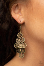 Paparazzi Accessories-Blushing Blooms - Brass Earrings