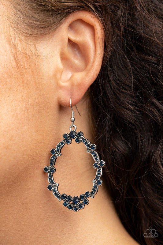 Sparkly Status Blue Earrings - Jewelry by Bretta