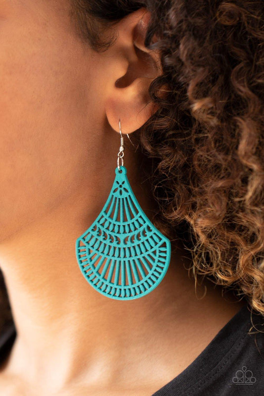 Paparazzi Accessories-Tropical Tempest - Blue Earrings