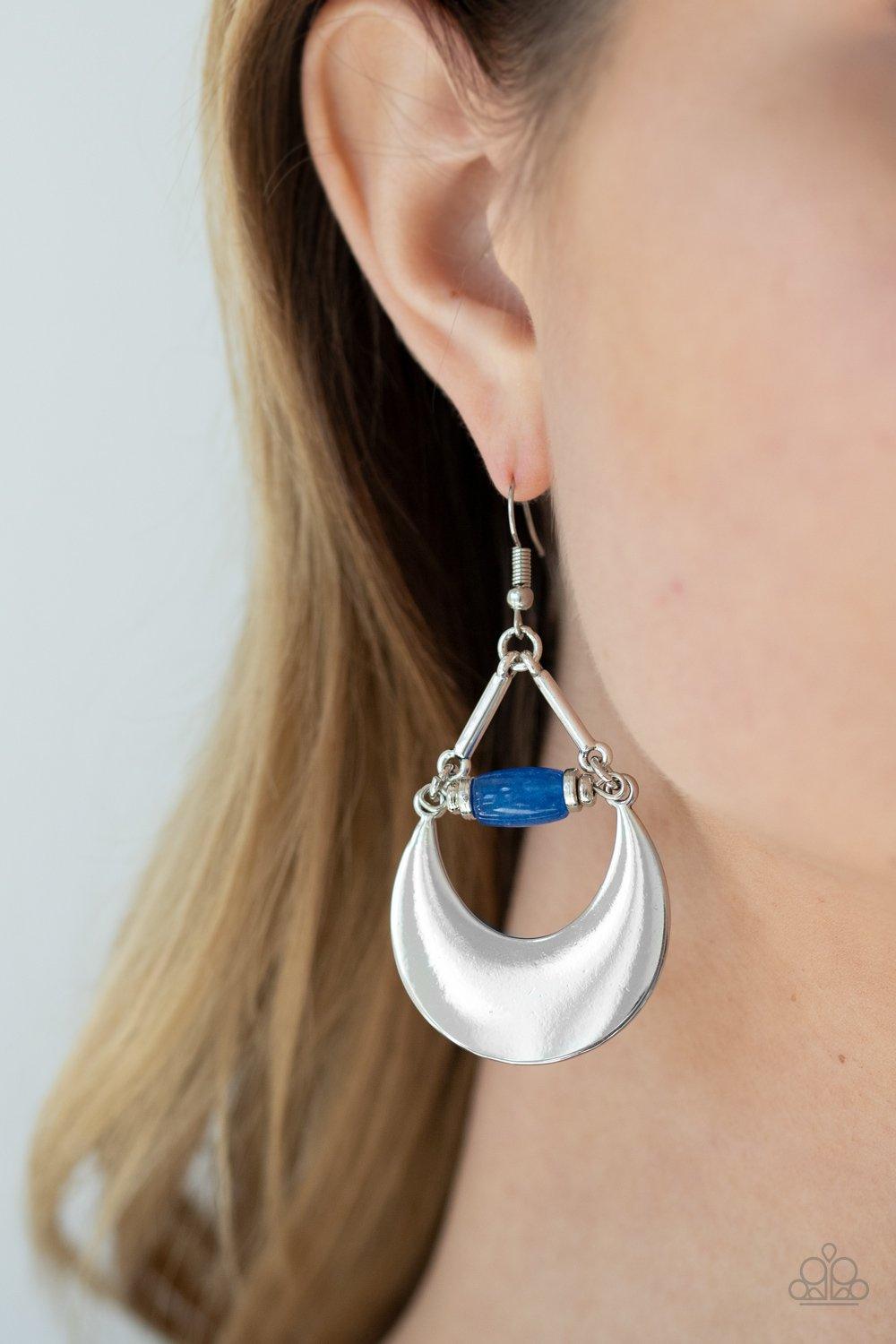 Paparazzi Accessories-Mystical Moonbeams - Blue Earrings